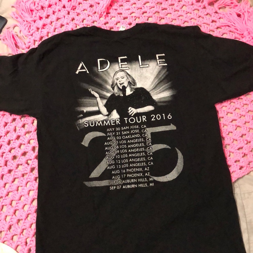 Adele Live 2016 Tour Concert T-shirt